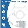 thumbnail image 3 of wqlpp-4Inch LED Recessed Slim Pot Light with Junction Box, 4000K, Dimmable LED Recessed Ultra-Thin Ceiling Light/Potlight, 9W(=75W) 750LM, Natural White/4000K (Single), 3 of 4