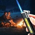 thumbnail image 6 of Nsxcdh Windproof Butane Torch Lighter Long Slim Refillable Blue Flame 3.31x0.43x0.87 in Safety-Lock Pocket-Size Edc,Adjustable Flame Knob,Quick Ignition for Cigarettes Pipes Outdoor,Items, 6 of 9