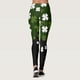 thumbnail image 3 of MKLEKYY Leggings de compresión para mujer, pantalones verdes con estampado de buena suerte de Paddystripes para yoga, correr y gimnasio., 3 of 4