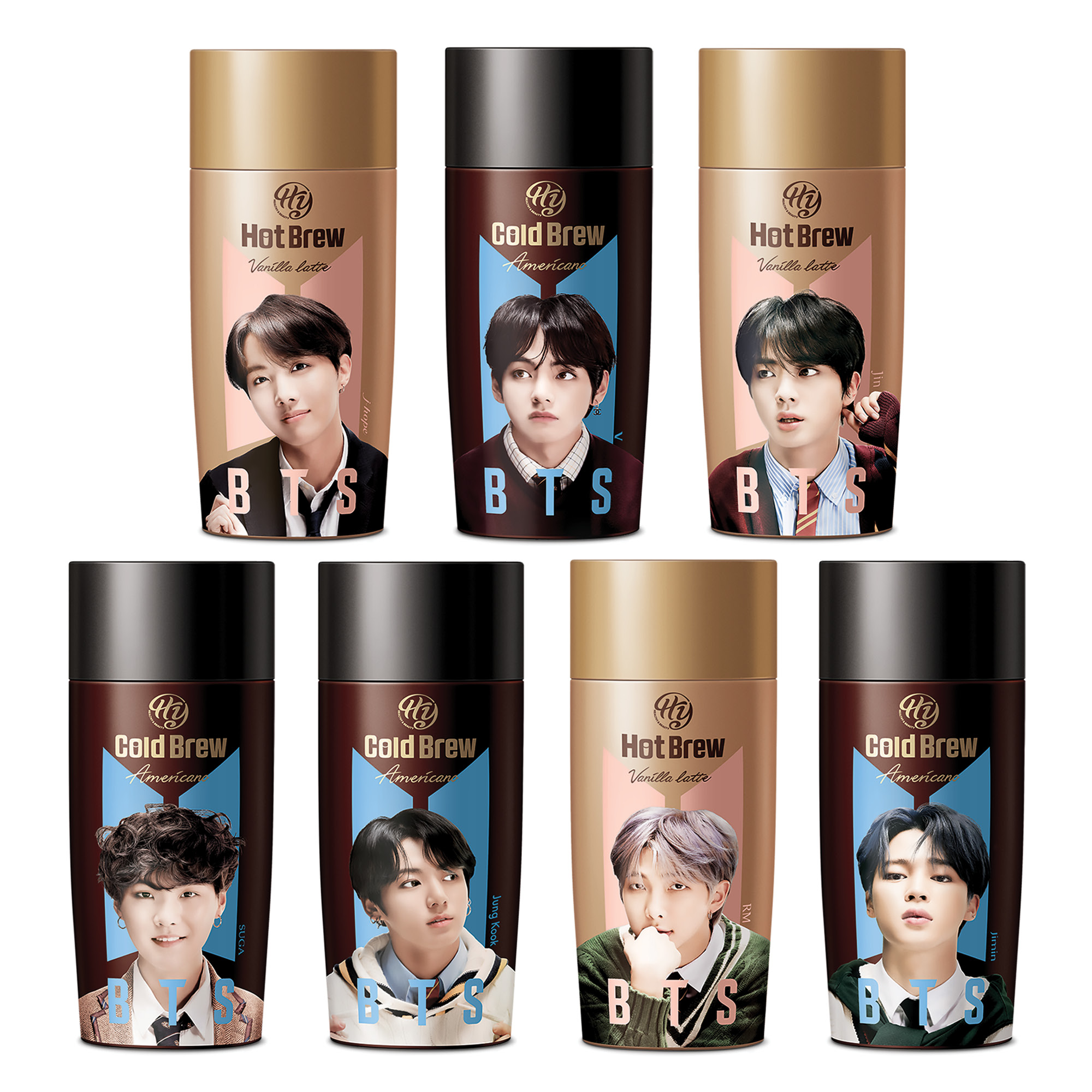 PALDO BTS BangTan Kpop Ready To Drink Beverage Bottle Can, Vanilla