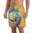 thumbnail image 2 of Kdxio Funny Alarm Clock Illustration Pattern Mens Casual Shorts - Drawstring Summer Beach Sports Shorts for Men, 2 of 5