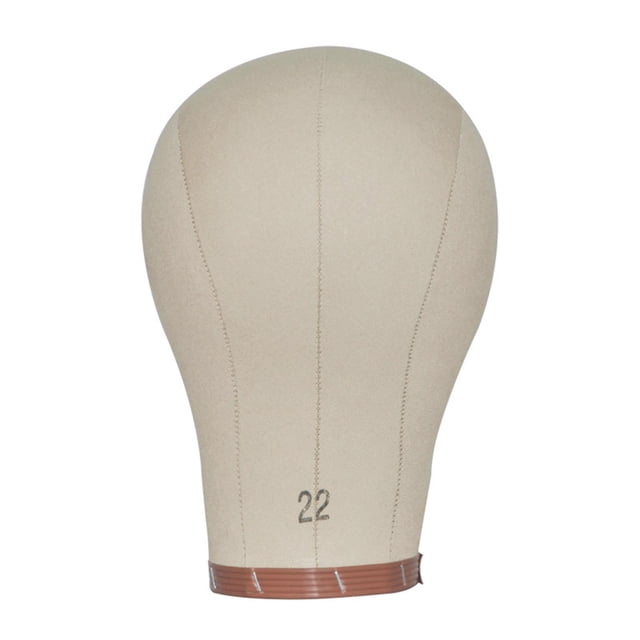 Cabeza de maniquí de lona compacta con agujeros de montaje para hacer pelucas, bufanda, belleza 23 pulgadas