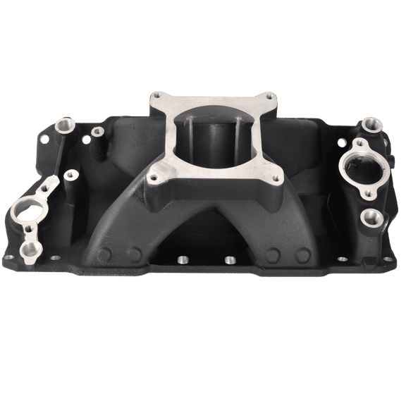 FGJQEFG Aluminum Intake Manifold 1957-1995 SBC Small Block Chevy 350 400 Black