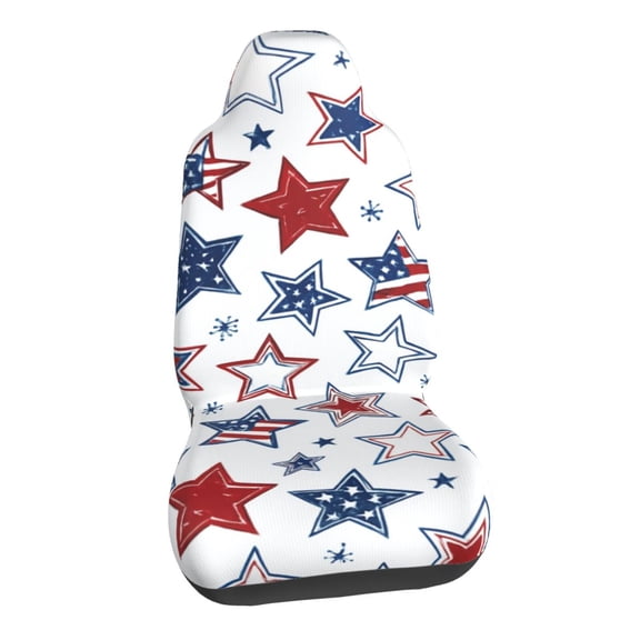 Patriotic 4th Of July Memorial Day American Flag Veterans Car Seat Covers Stretch Car Seat Protectors Universal Fit
