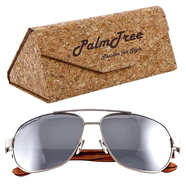 Anteojos para Sol Fierce Polarized Fierce Polarized Silver Polarizado+UV400 Metal Polipropileno Madera de Cebra