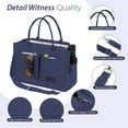 thumbnail image 6 of Cshidworld Canvas Tote Bag for Women With Side Pockets, Laptop Work Crossbody Everyday Satchel, Purses Shoulder Tote Bag Everyday Satchel Handbags Messenger for Travel Nurse College Gift, Blue, 6 of 7