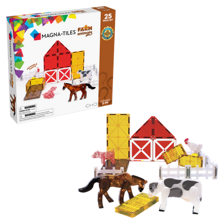 UPC: 0850025176095 | MAGNA-TILES Farm Animals 25-Piece Magnetic Construction Set The ORIGINAL Magnetic Building Brand