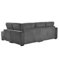thumbnail image 5 of Modern L-Shaped Sectional Sofa, 3 Seats Corduroy Upholstered Modular Couch With Convertible Chaise Lounge For Living Room Office Apartment, 5 of 14