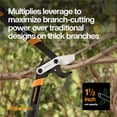 thumbnail image 2 of 32-Inch Loppers for Tree Trimming, Heavy Duty, Low-Friction Sharp Steel Blade, Branch Cutter up to 2-Inch Diameter Cut Capacity, PowerGear2 Technology that Multiplies Power for Less Effort, 2 of 9