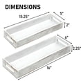 thumbnail image 5 of LotFancy Wood Decorative Tray with Handles, 2 Rustic Centerpiece Tray, Bathroom Organizer for Vanity, 5 of 9
