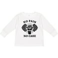 thumbnail image 3 of Inktastic No Pain No Cake BLK Boys or Girls Long Sleeve Toddler T-Shirt, 3 of 5
