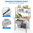 thumbnail image 6 of Dextrus 36"×24" Stainless Steel Table with Overshelves and Paper Towel Holder and Drawer, Work Table with 36" X 12" Shelf, Metal Table Prep Table, 6 of 6