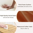 thumbnail image 5 of Orange Round Storage Ottoman Set of 2, Large Velvet Ottoman with Storage, Multifunctional Vanity Stool, Small Pouf Ottomans Foot Stool, Storage Stools for Living Room, Bedroom, 5 of 13