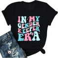 thumbnail image 2 of Women's Summer Letter Print Comfortable and Fashionable Fit Colored Top Short Sleeved T Shirt T Shirts Women Set Running Tops Women Thin Long Sleeve Shirt Summer Short Sleeve Sports T Shirt for, 2 of 3
