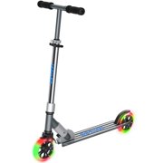 Gotrax KX6 Foldable Kick Scooter for Kid Age 5-10, 3 Adjustable Heights and 6" PU Flash Wheel and High Precision ABEC-7 Wheel Bearing, Aluminum Alloy Frame and Max Load 176lbs for boy and Girl Silver