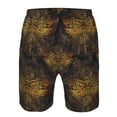 thumbnail image 3 of Balery Gold Dragonfly Mandala Traje de Baño Estilo Hawaiano para Hombre, Shorts de Secado Rápido con Bolsillos-Small, 3 of 6