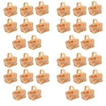 32PCS Mini Woven Baskets with Handles for Favors Crafts Decor Photo Prop