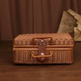 thumbnail image 5 of AOOOWER Travel Toiletry Makeup Bag Woven Ratton Cosmetic Organizer Gift Box Storage Bag, 5 of 18