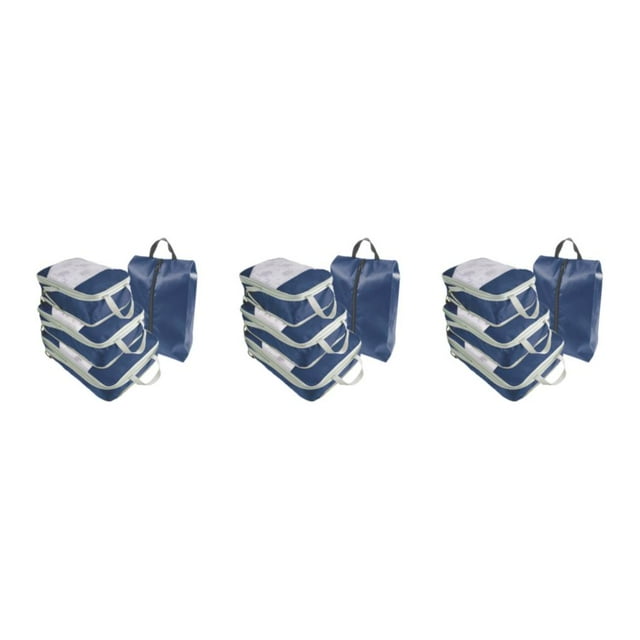 Guardoinrt 4piece Travel Organiser Bags Convenient And Versatile Storage For Efficient dark blue 3Set
