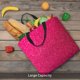 thumbnail image 5 of Fotbe Rose Red Glitter Bolsa Tote con Estampado para Mujer, Bolsos con Cremallera, Bolsa de Hombro Casual de Gran Capacidad con Bolsillos Internos, 5 of 7