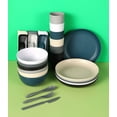 thumbnail image 2 of Fatty Farmer 32pcs Wheat Straw Dinnerware Sets for 4 - Lightweight Unbreakable - Microwave Dishwasher Safe - Perfect for Picnic, Dorm,Camping Plates Cups and Bowls Set -Black, 2 of 5