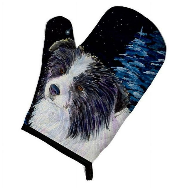 Carolines Treasures SS8558OVMT Starry Night Border Collie Oven Mitt