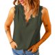 thumbnail image 2 of Womens Tank Tops Lace V Neck Pure Color Casual Breathable Soft Fiber Sleeveless Camisole for Party Office Outdoor, 2 of 5