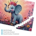 thumbnail image 4 of 500 Pcs Flower Crown Elephant Jigsaw Puzzle For Adults Charming Animal Puzzle Relaxing Challenging Activity Vibrant Artwork Great Gift Idea For Puzzle Lovers Men Women Elders Birthday Gift, 4 of 6
