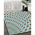 thumbnail image 2 of Ahgly Company Indoor Square Patterned Blue Lagoon Blue Area Rugs, 8' Square, 2 of 6