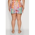 thumbnail image 4 of Womens Plus Size Trendy Patterned Crepe Knit Shorts, 4 of 4