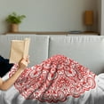 thumbnail image 3 of Mandala Soft Flannel Fleece Throw Blanket, Lace Inspired Motifs Flourishing Nature Theme Ornate Curves and Swirls, Cozy Plush for Indoor and Outdoor Use, 70" x 90", Orange, by Ambesonne, 3 of 5