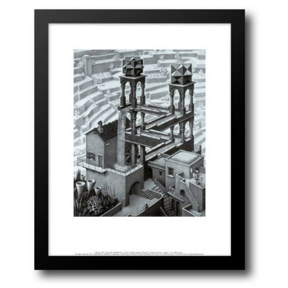 FrameToWall - Waterfall 15x18 Framed Art Print by Escher, M.C.