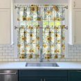 thumbnail image 3 of Country Vintage Curtains 36 Inch Short - 3 Panel Floral Rustic Set with Bohemian Wildflowers, Rod Pocket, 3 of 6