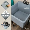 thumbnail image 6 of Tehila Freestanding Gray Utility Sink with Black Faucet for Laundry Room, 6 of 9