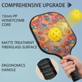 thumbnail image 2 of Pickleball Paddles Set,Pioneer Flower Floral Print Pattern Fiberglass Surface Pickleball Racket Set with 2 Indoor Outdoor Pickleball Balls and Pickleball Bag,Pickle-ball Equipment, 2 of 6