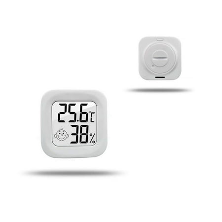 

Mduoduo Mini Hygrometer Smile Face Indoor Use Baby Room Electronic Thermo Hygrometer 10 Pcs