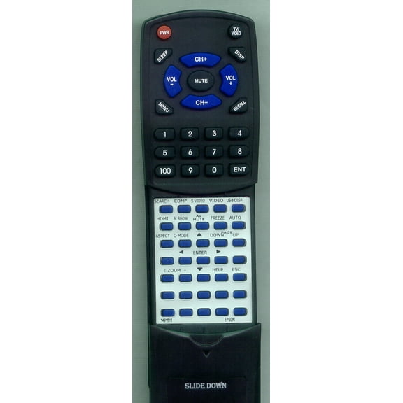 Replacement Remote for EPSON 1491616, RT1491616, 149161600, POWERLITE W6, POWERLITEW6, EP700, EX70, POWERLITE EX70, POWERLITEEX70