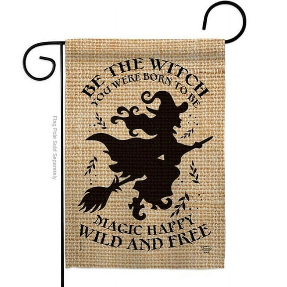 Ornament Collection G190182-BO 13 x 18.5 in. Falltime Halloween Be the Witch Garden Flag