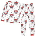 thumbnail image 2 of Cute Dog Footprint Pattern Cotton Pajamas 2 Piece Set Sleepwear Soft and Comfortable Homewear Nightwear, 2 of 7