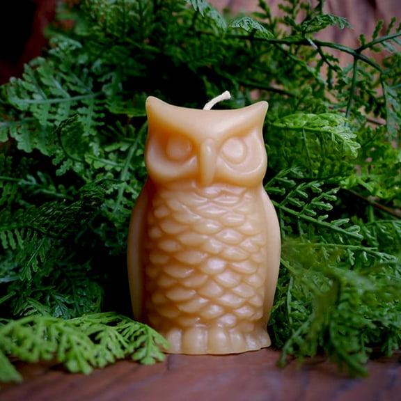 Beeswax Owl Candle