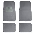 thumbnail image 5 of FH Group PU Leather Integrated Seatbelt Seat Covers, Full Set with Gray Carpet Floor Mats, Black Gray, 5 of 6