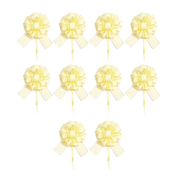 Elegant Bridal Vehicle Accessory 10Pcs Weather-Resistant Flower Pull Bows for Wedding Decorations & Party Styling