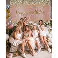 thumbnail image 2 of 7x5FT Birthday Background Pink Birthday Backdrop Diamonds Glitter Shining Pink Gold Dot Sparkle Background for Photography Women Girls Birthday Decorations, 2 of 5