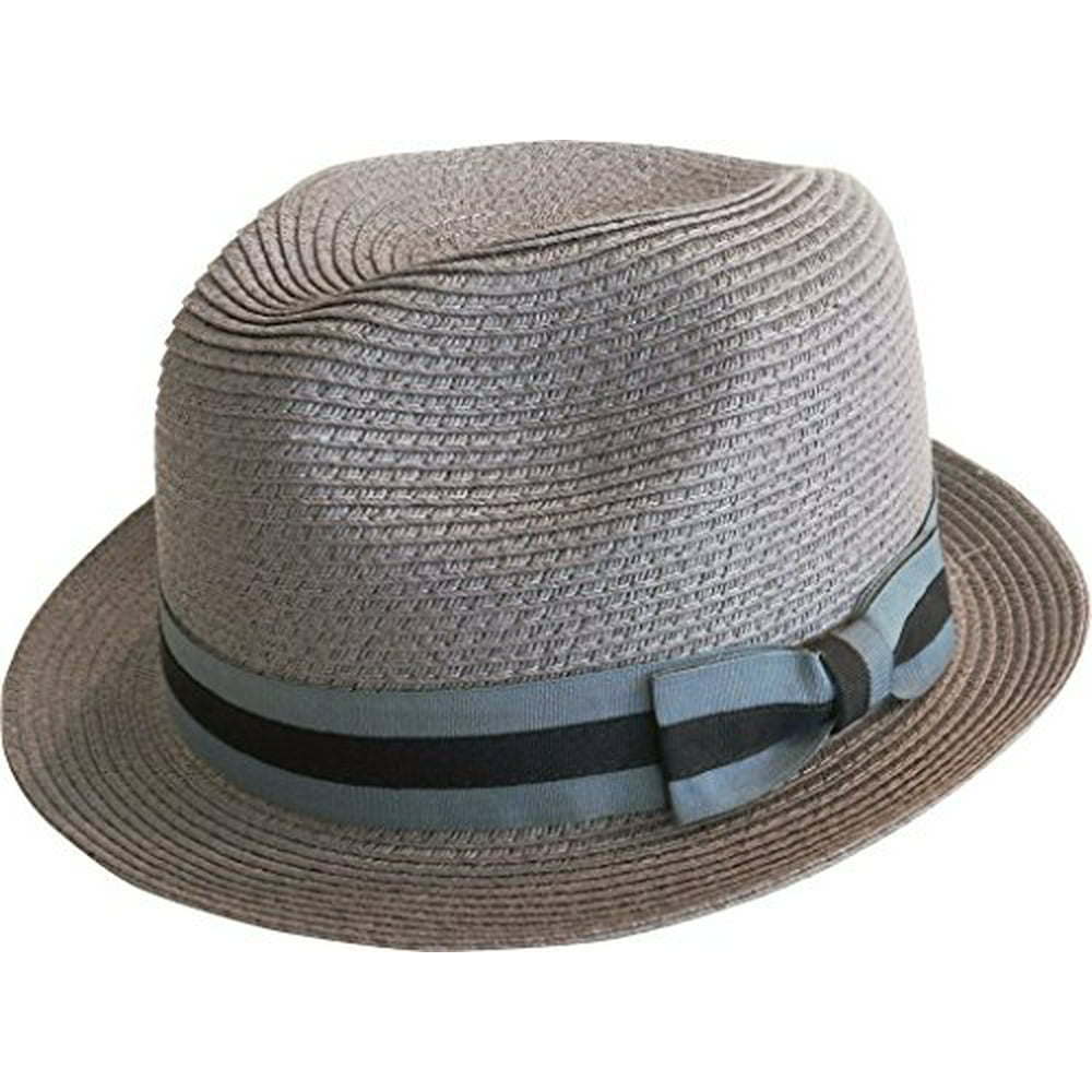 Brooklyn Hat Co Bedford Straw Fedrora Grey, (Grey, Large) - Walmart.com ...