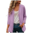 thumbnail image 5 of BOBOGOJP Womens Cardigan Sweaters Long Sleeve Casual Lightweight Button Down V-Neck Fall Clothes 2025 Purple for Size M, 5 of 7