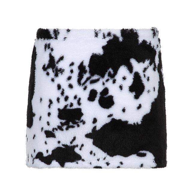 Minifaldas de piel con contraste de color blanco y negro para mujer, faldas informales punk de tiro bajo con retazos, ropa de fiesta y discoteca
