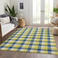 thumbnail image 6 of Addison Rugs Mayfield Premium Machine Washable Transitional Plaid Yellow Rectangle Rug, 10' x 14', 6 of 6