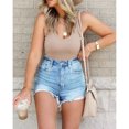thumbnail image 2 of LYMAYTER Women's Breaking Denim Shorts for S-XL High Waisted Jean Shorts Stretchy Cowboy Shorts, 2 of 7