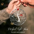 thumbnail image 5 of Personalized 40th Anniversary Crystal Ornament – Custom Glass Tree Keepsake with Milestone Quote – Wedding Gift for Couple, Husband Wife, Parents – 2025 Sun Catcher Decoration, 5 of 5