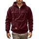 thumbnail image 1 of MHFRRA Sudadera Informal con Capucha y Mangas Raglán de Pana para Hombre, con Bolsillos con Cremallera, para Uso Diario En Otoño E Invierno Rojo, 1 of 4
